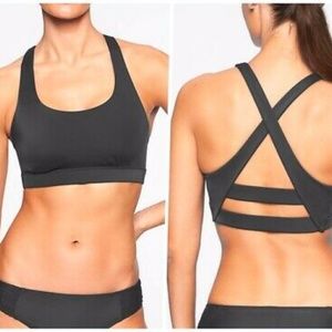 ATHLETA Scoop Bikini Top Black NWT